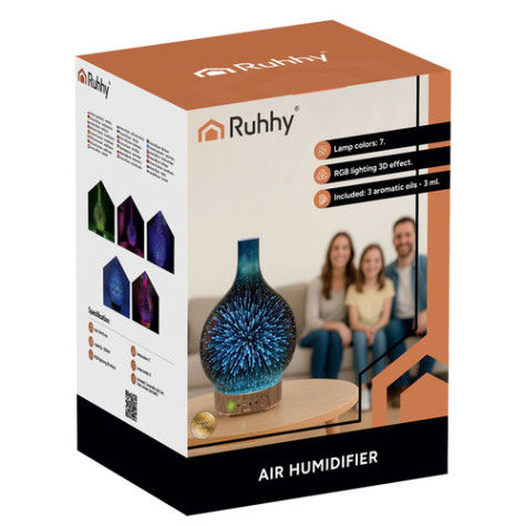 Difuzér 3D efekt Aroma zvlhčovač vzduchu 200ml Ruhhy 26682 ~ 7