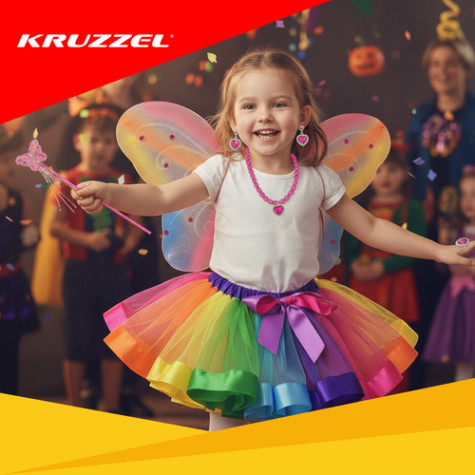 Dětský kostým Motýl barevný 3-10 let Kruzzel 26742 ~ 2