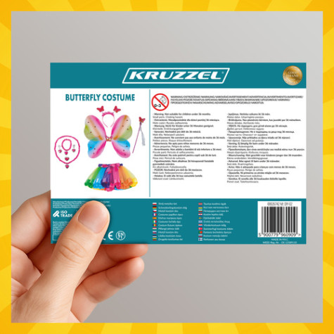 Dětský kostým Motýl barevný 3-10 let Kruzzel 26742 ~ 9