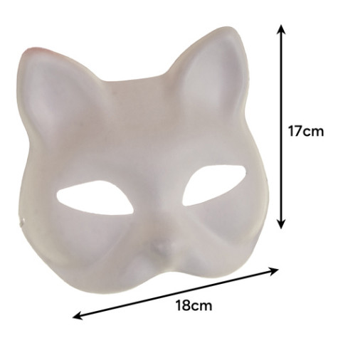 DIY Kočičí maska bílá 6 ks + příslušenství Maaleo 26570 ~ 9