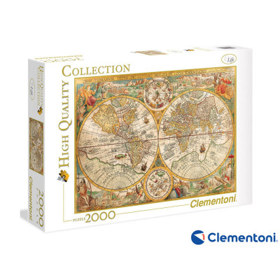 CLEMENTONI Puzzle Historická mapa světa 2000 dílků