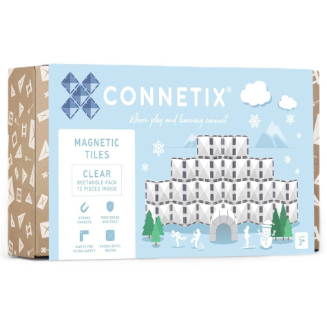 CONNETIX Clear Rectangle Pack 12 dílů ~ 1