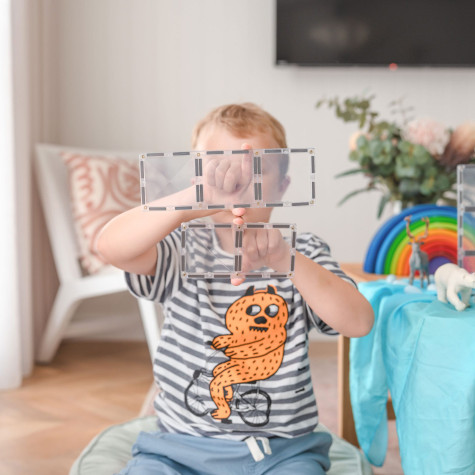 CONNETIX Clear Rectangle Pack 12 dílů ~ 3