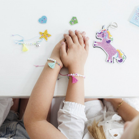TOTUM Kreativní sada 2v1 Unicorn diamantové malování, výroba náramků ~ 5