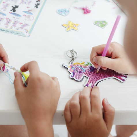 TOTUM Kreativní sada 2v1 Unicorn diamantové malování, výroba náramků ~ 6