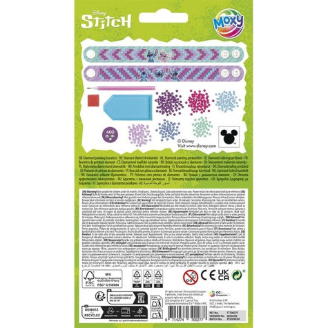 MOXY Diamantové malování: Sada na výrobu náramků 2 ks Stitch ~ 4