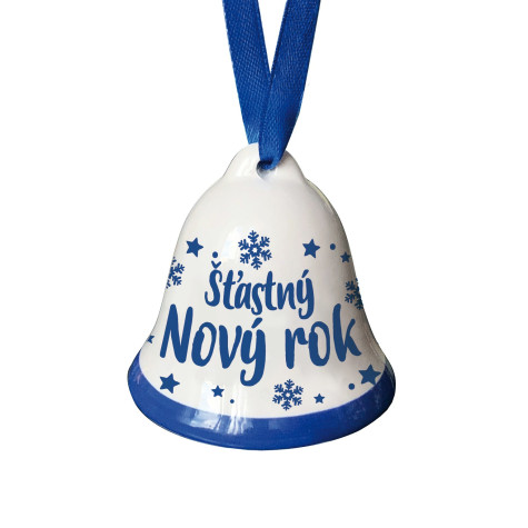 Nekupto Vánoční zvonek s potiskem - Šťastný nový rok ~ 1