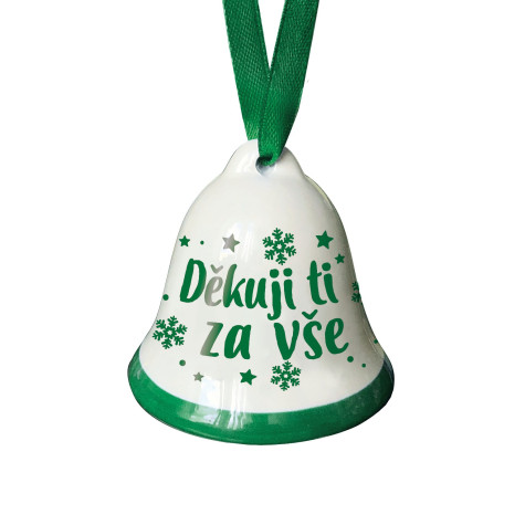 Nekupto Vánoční zvonek s potiskem - Děkuji ti za vše ~ 1