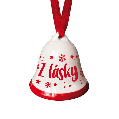 Nekupto Vánoční zvonek s potiskem - Z lásky ~ 1