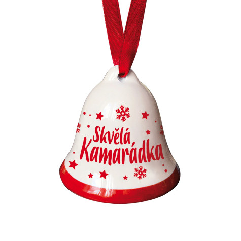 Nekupto Vánoční zvonek s potiskem - Skvělá kamarádka ~ 1