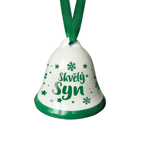 Nekupto Vánoční zvonek s potiskem - Skvělý syn ~ 1