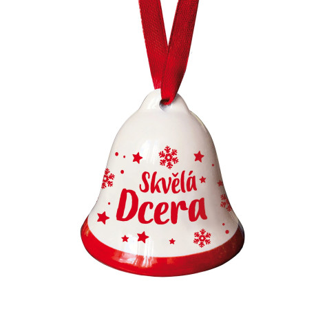 Nekupto Vánoční zvonek s potiskem - Skvělá dcera ~ 1