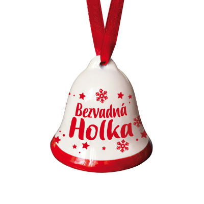Nekupto Vánoční zvonek s potiskem - Bezvadná holka