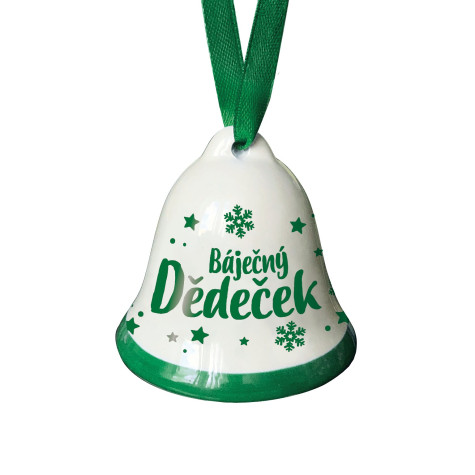 Nekupto Vánoční zvonek s potiskem - Báječný dědeček ~ 1