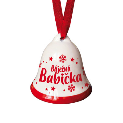 Nekupto Vánoční zvonek s potiskem - Báječná babička