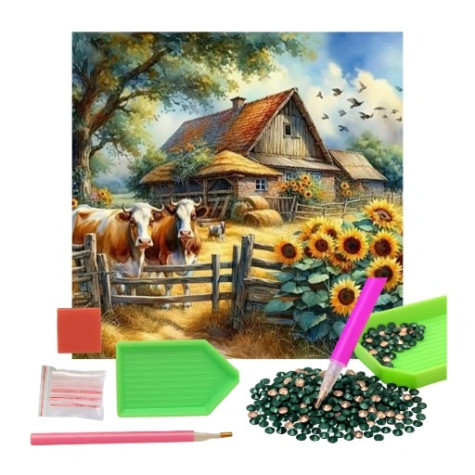 Norimpex Diamantový obrázek malování 30x40cm - Dům na farmě ~ 1