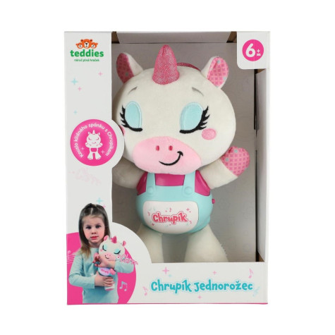 Teddies Jednorožec Chrupík usínáček na baterie se zvukem se světlem ~ 4