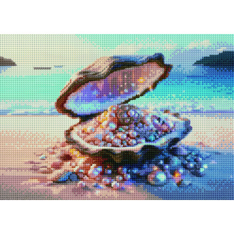 Norimpex Diamantový obrázek malování 30x40cm - Škeble s pokladem ~ 3