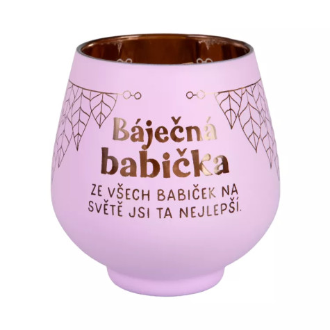 Albi Zrcadlový svícen - Báječná babička - fialová ~ 1