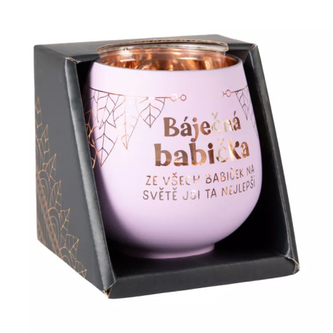 Albi Zrcadlový svícen - Báječná babička - fialová ~ 2