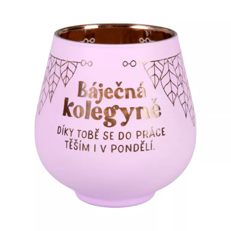 Albi Zrcadlový svícen - Báječná kolegyně - fialová ~ 1