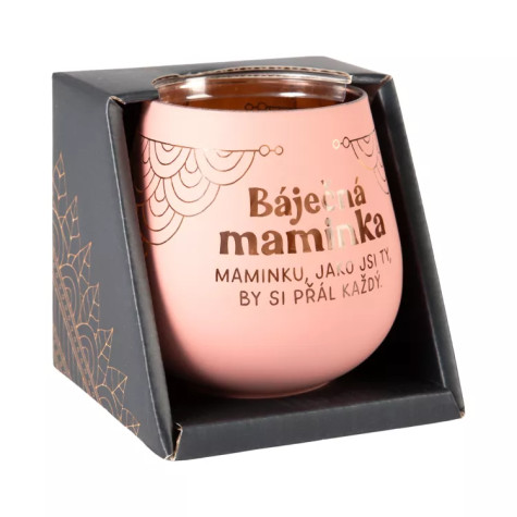 Albi Zrcadlový svícen - Báječná maminka - růžová ~ 2