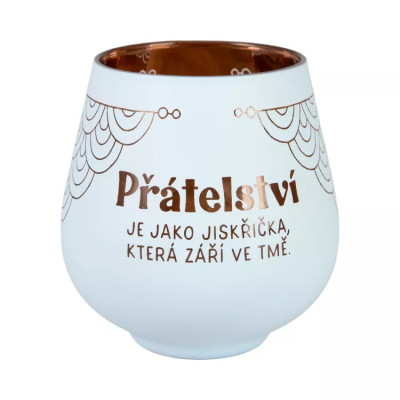 Albi Zrcadlový svícen - Přátelství - modrá