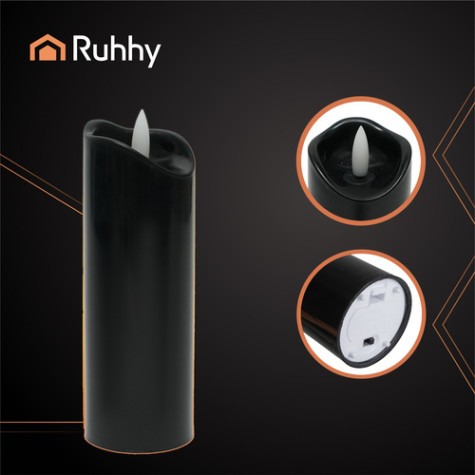 LED svíčky 15cm černé 12 ks Ruhhy 26382 ~ 2