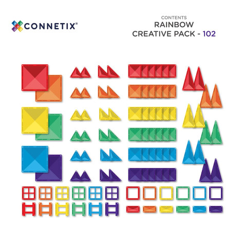 2.JAKOST CONNETIX Rainbow Creative Pack 102 dílů ~ 9
