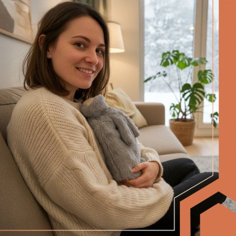 Gumová láhev Termofor Zajíček šedý 1800ml Ruhhy 26383 ~ 2