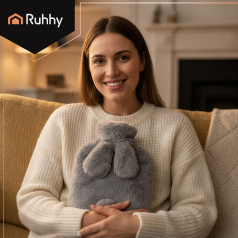 Gumová láhev Termofor Zajíček šedý 1800ml Ruhhy 26383 ~ 4