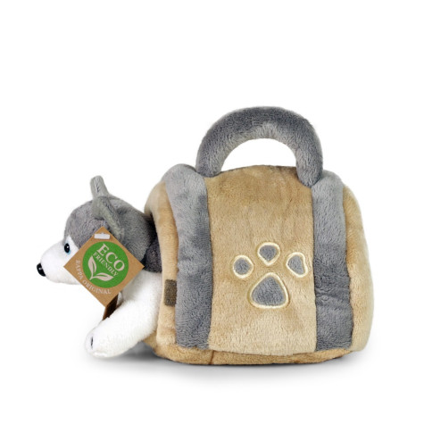 Rappa Plyšový pes Husky s přepravkou 13 cm ECO-FRIENDLY ~ 3
