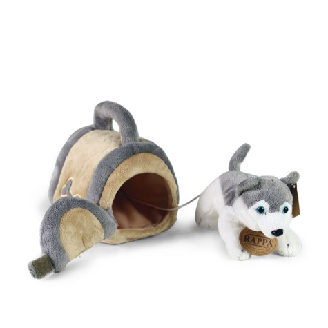 Rappa Plyšový pes Husky s přepravkou 13 cm ECO-FRIENDLY ~ 4