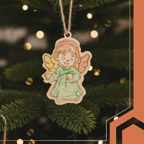 Dřevěné vánoční ozdoby k malování 24 ks Ruhhy 26471 ~ 4