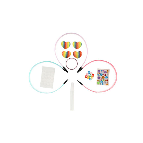 Teddies Kreativní sada Vytvoř si čelenku 3 ks + 45 doplňků ~ 6