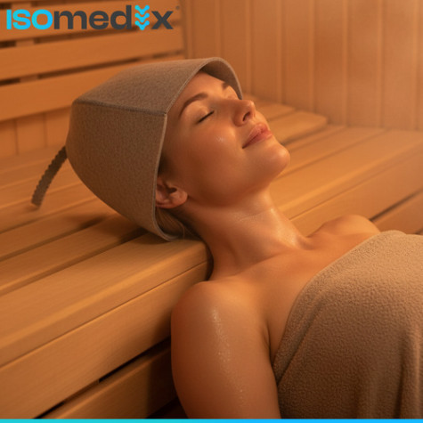 Čepice do sauny šedá Isomedix 26455 ~ 3