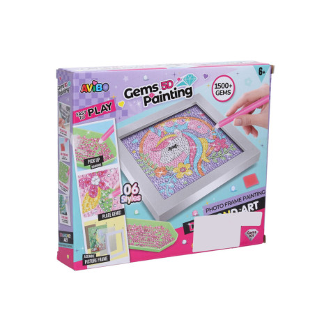 Kreativní set obraz s kamínky 17cm - Lama ~ 2