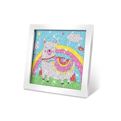 Kreativní set obraz s kamínky 17cm - Lama
