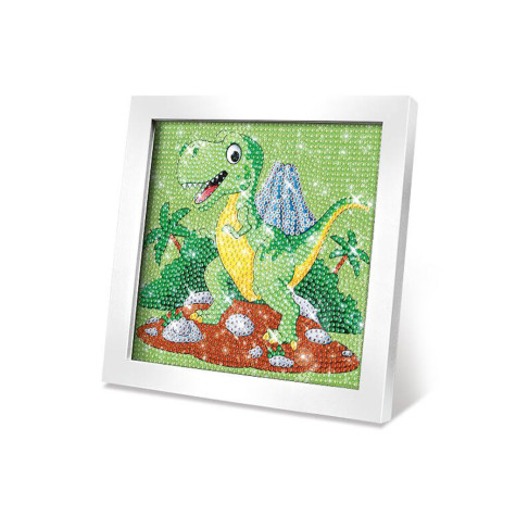 Kreativní set obraz s kamínky 17cm - Dino ~ 1