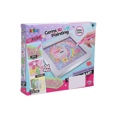 Kreativní set obraz s kamínky 17cm - Liška ~ 2