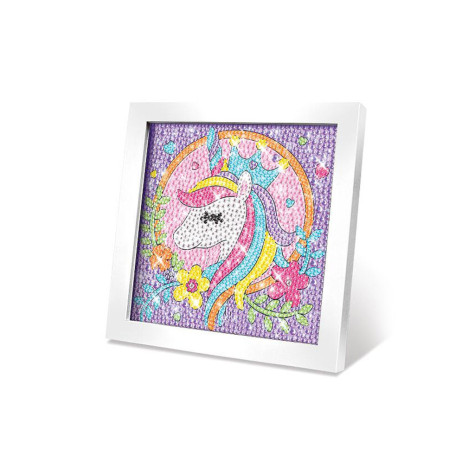 Kreativní set obraz s kamínky 17cm - Jednorožec ~ 1