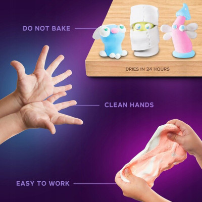 OKTO SENSORY ART Samoschnoucí modelovací hmota set 24 ks bílá a pastel