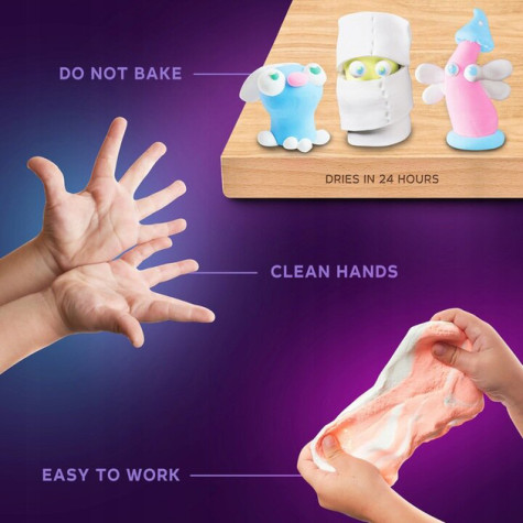 OKTO SENSORY ART Samoschnoucí modelovací hmota set 24 ks bílá a pastel ~ 1