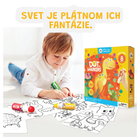 Jarmelo Barvy v tubě s omalovánkami 8 ks ~ 5