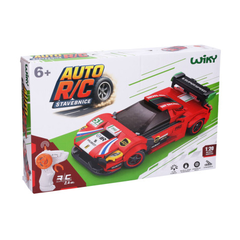Wiky Stavebnice Auto červené RC na dálkové ovládání 17 cm 279 dílků ~ 2
