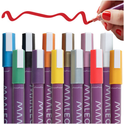 Akrylové fixy 12 ks Maaleo 25743