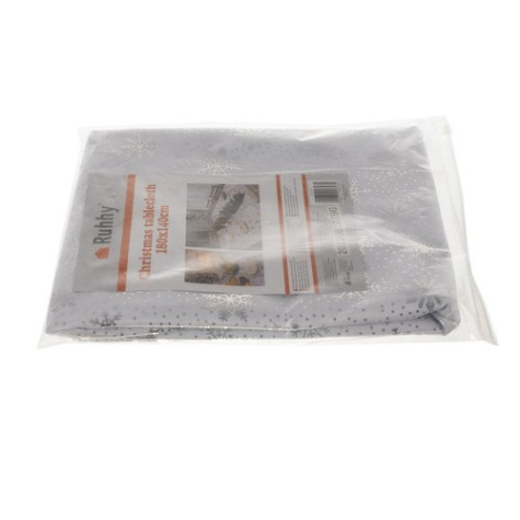 Vánoční ubrus 180x140cm bílý vločky Ruhhy 22790 ~ 7