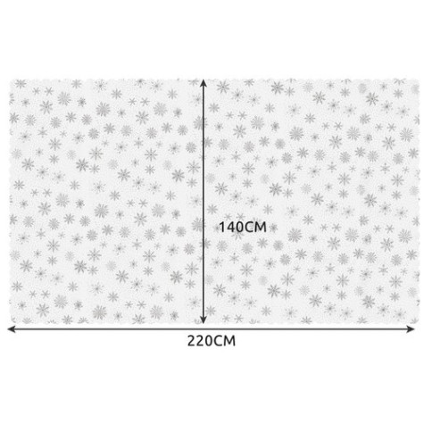 Vánoční ubrus 220x140cm bílý vločky Ruhhy 22791 ~ 6