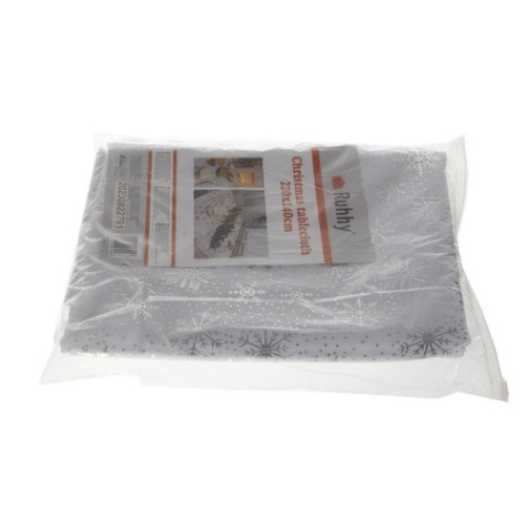 Vánoční ubrus 220x140cm bílý vločky Ruhhy 22791 ~ 7