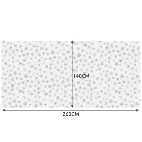 Vánoční ubrus 260x140cm bílý vločky Ruhhy 22792 ~ 6